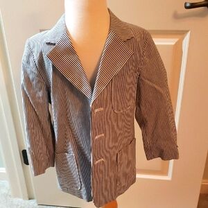 Striped blue Blazer Jacket 4 Liz Claiborne boys nwot